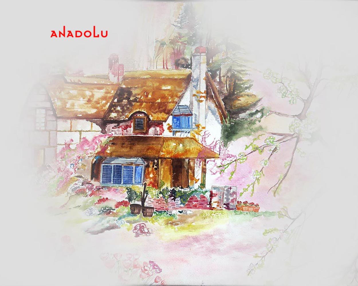 İlkbahar Sulu Boya Manzarası Eskişehir