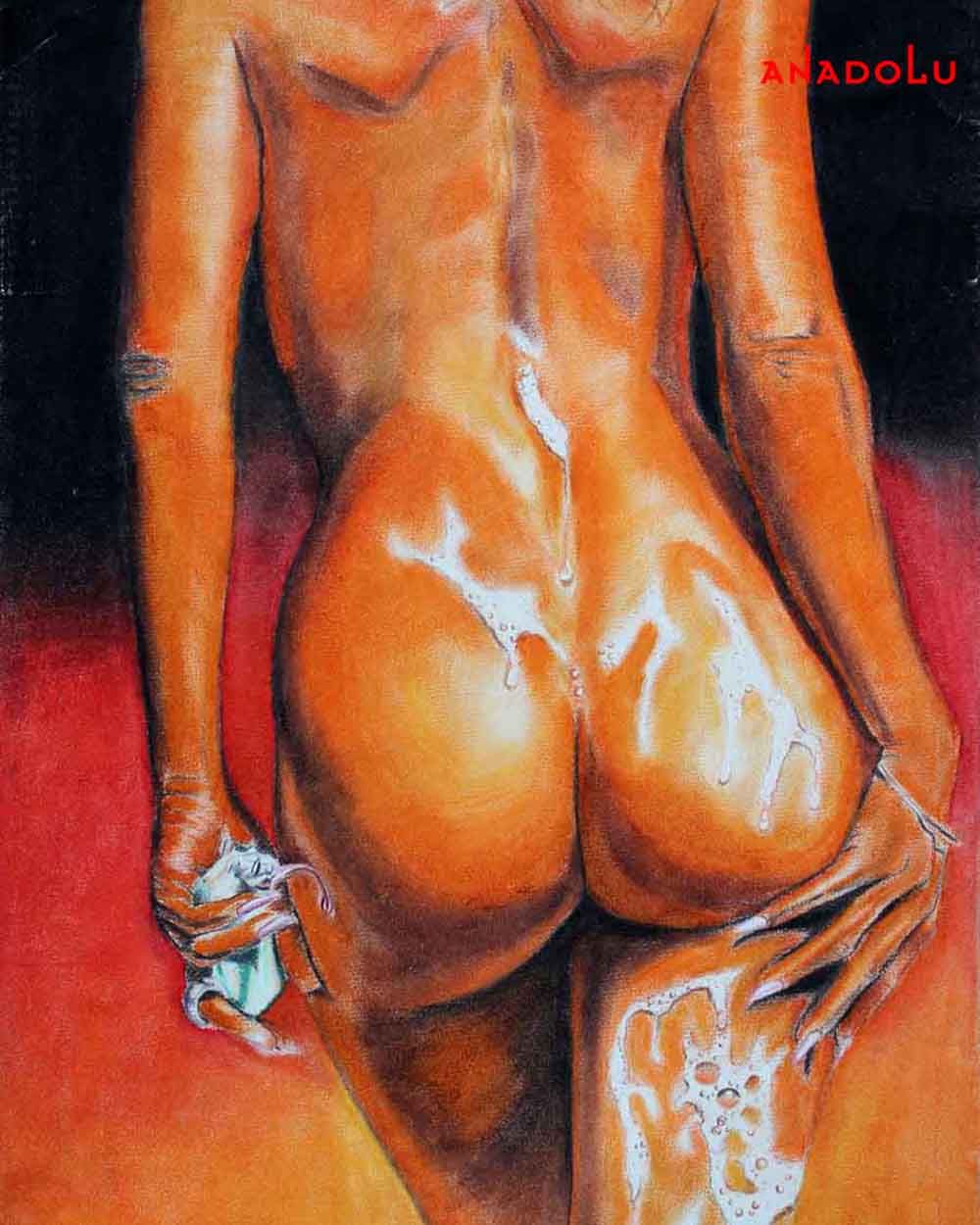 Pastel Tekniği İle Yapılmış Nü Örnekleri Eskişehir