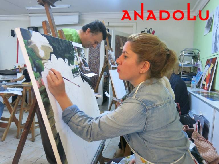Yağlı Boya Yapan kadın Hobi Grubu Eskişehir