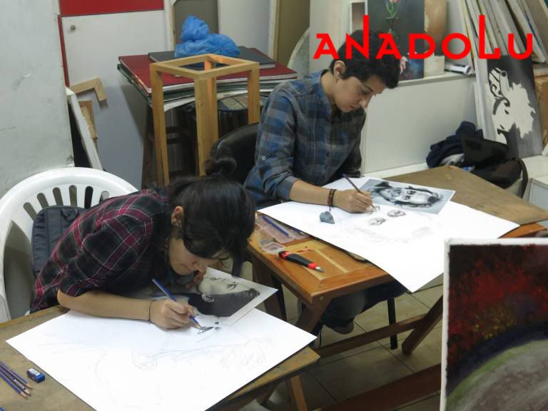 Karakalem Potre Çalışan Çocuklar Eskişehir