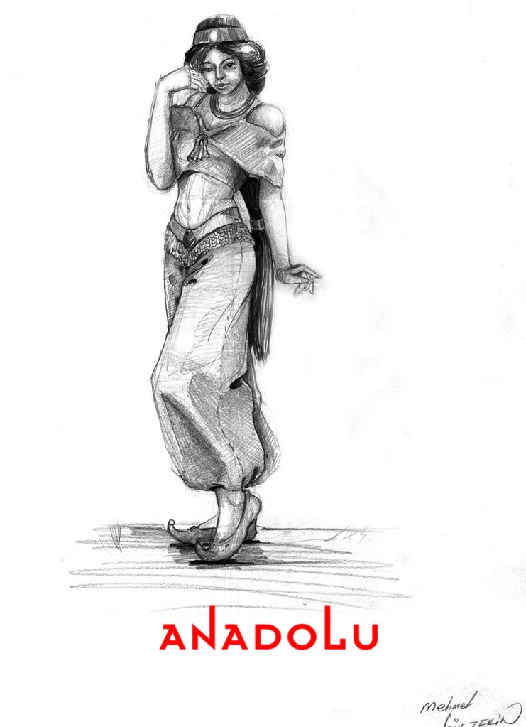 İmgesel Karakalem Kadın Çizimi Eskişehir